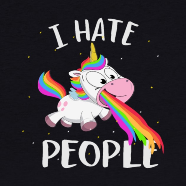 vomiting unicorn - I hate people gift by tomhilljohnez